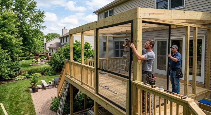 Deck Enclosure Installation in Austin, TX